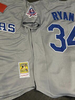 1993 TEXAS RANGERS NOLAN RYAN Men's JERSEY M,L,XL,2X,3X NWT by Miichell and Ness